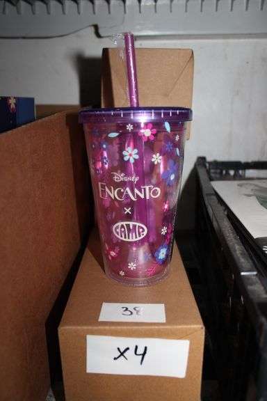 Brand New Camp X Disney'S  Encanto Collab Kids Plastic Tumbler With Straw Isabela Theme Retail $20Ea.