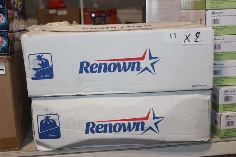 Renown 109063 1.5Mil Black 38"X58" Trash Liners Pn: 211446 With 10 Per Roll And 10 In Case