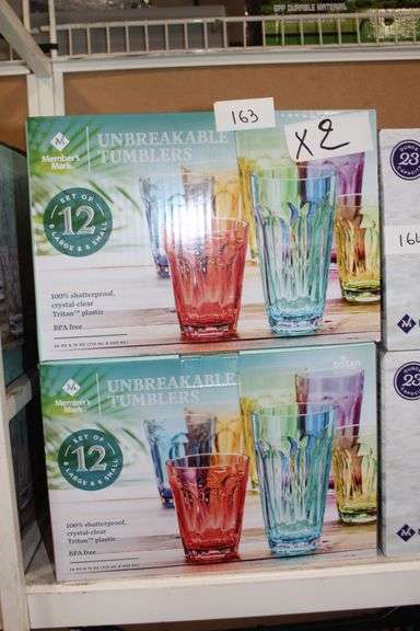 Members Mark Multicolor Unbreakable Tumblers Set Of 12 Including 24Oz And 15Oz