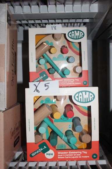 Brand New Camp Whack-A-Mole Wooden Clobbering Toy
