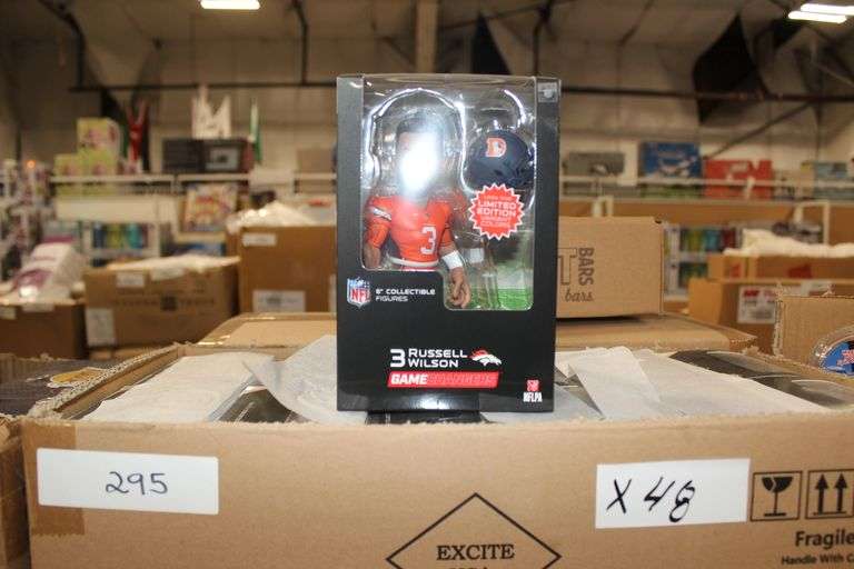 Excite Nfl 6" Collectible Figurine, Denver Broncos #3 Russell Wilson #8894 With Limited Edition Variant Color Figures Included In Count