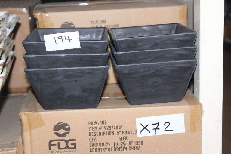 Fdg 5" 20Oz Square Bowl Various Colors Including White Vv5749W And Shale Vv5449
