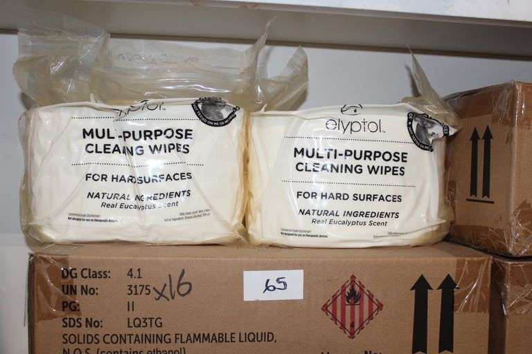 Elyptol Eswbb1K Multi-Purpose Cleaning Wipes For Hard Surfaces With Real Eucalyptus Scent 1000 Sheets Each Approx. 5.5"Sq