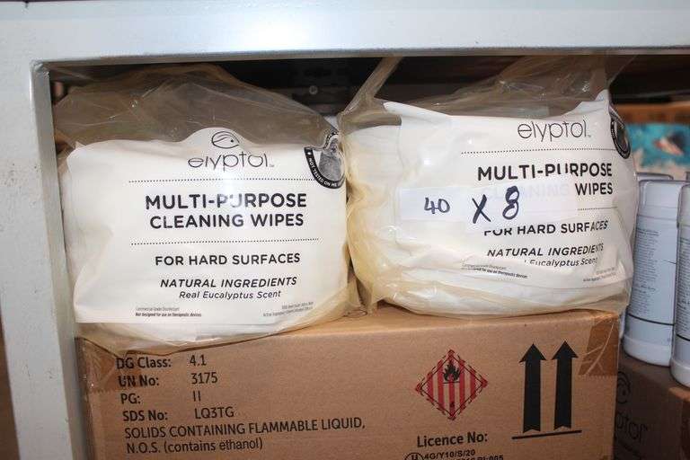 Elyptol Eswbb1K Multi-Purpose Cleaning Wipes For Hard Surfaces With Real Eucalyptus Scent 1000 Sheets Each Approx. 5.5"Sq