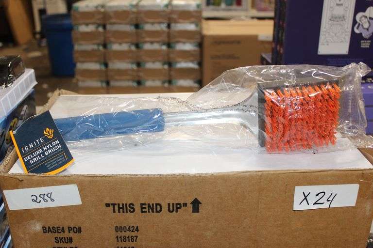 Ignite Deluxe Nylon Grill Brush With Stainless Steel Construction Item #11818