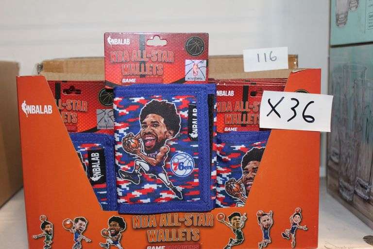 Nbalab All Star Wallets Joel Embiid Velcro Wallet Red & Blue Camo Color #090150