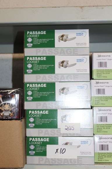 Brand new Shield Security Passage Lockset Grade 3 Straight Lever Satin Nickel Pn:913811