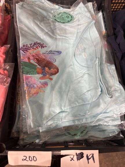Brand New Camp X Disney's Little Mermaid Collab Kids 10-12 Blue Tee New With Tags