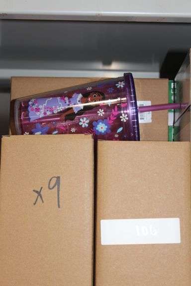 Brand New Camp X Disney's Encanto Collab Kids Plastic Tumbler With Straw Isabela Theme Retail $20 Ea.