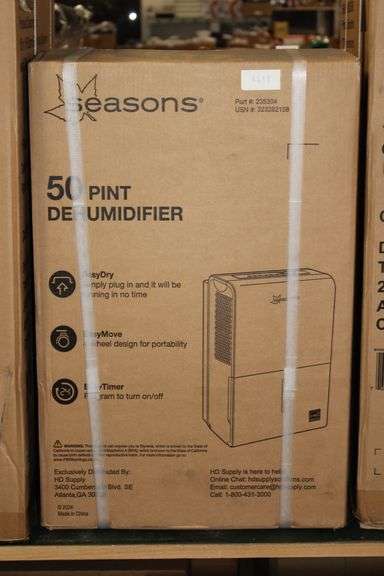 Brand new Seasons 50-Pint Dehumidifier 235304