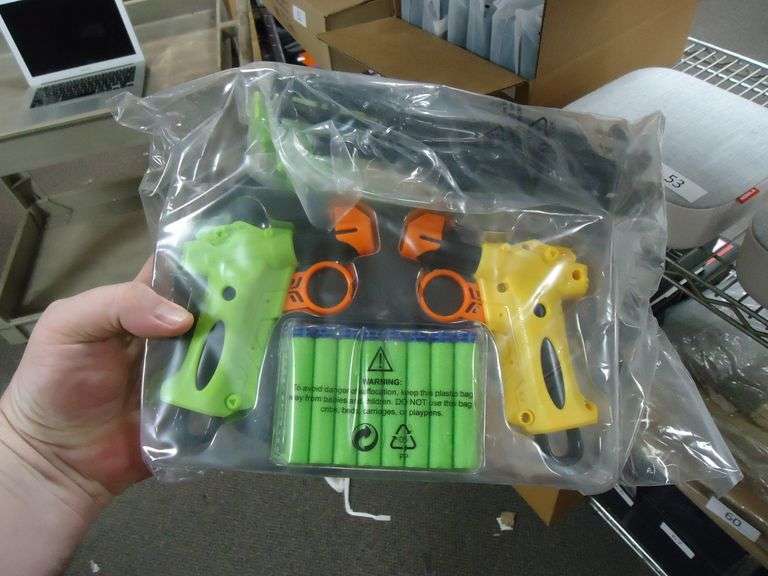 NEW! NERF-TYPE GUN SET WITH FOAM DARTS