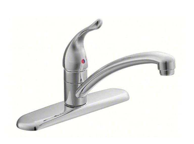 Seasons 158713 Anchor Point Single Handle Kitchen Faucet Less Spray With Deckplate In Chrome Finish 1.8Gpm