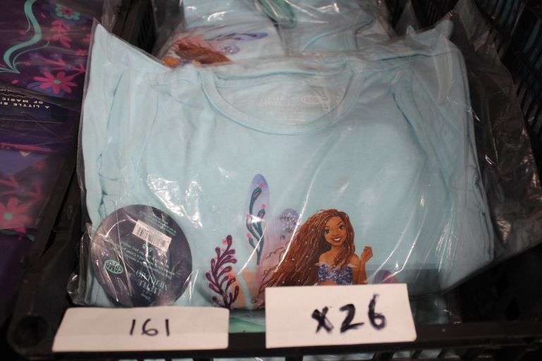 Brand New Camp X Disney's The Little Mermaid Collab Kids 6-8 Blue Tee New With Tags
