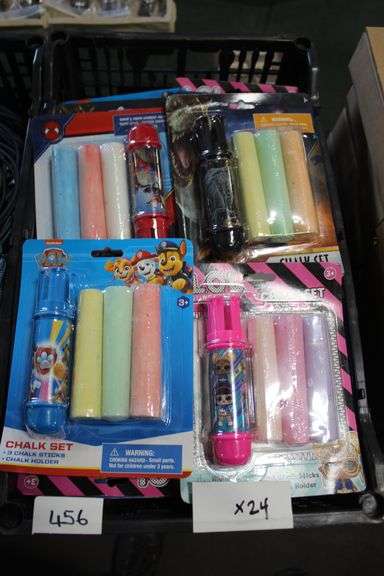 Kids Themed 3Pcs Chalk Set With Holder, Themes Including Paw Patrol, Lol Surprise Dolls, Spiderman And Jurassic World