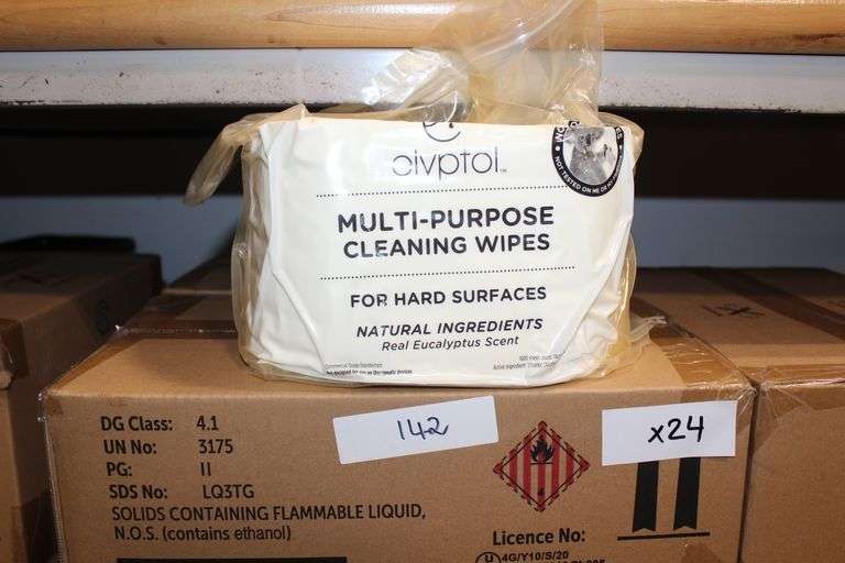 Elyptol Eswbb1K Multi-Purpose Cleaning Wipes For Hard Surfaces With Real Eucalyptus Scent 1000 Sheets Each Aprox 5.5"Sq