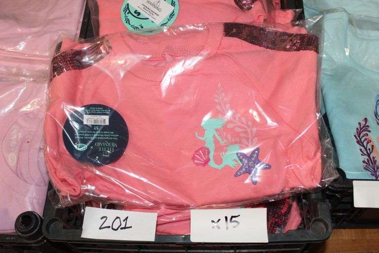Brand New Camp X Disney's Little Mermaid Collab 5T Flip Sequins Pink Sweatshirt New With Tags