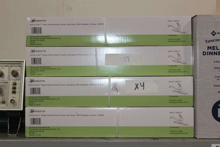 Brand new Seasons 158713 Anchor Point Single Handle Kitchen Faucet Less Spray With Deckplate In Chrome Finish 1.8Gpm