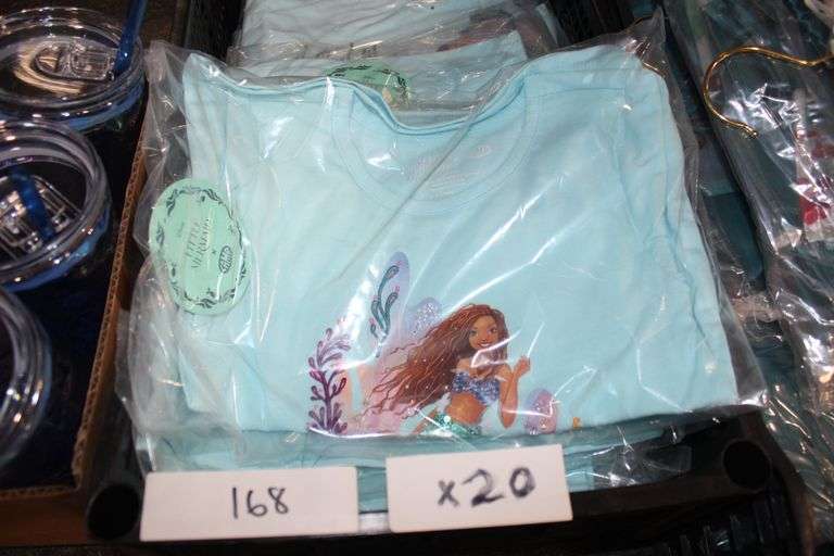Brand New Camp X Disney's The Little Mermaid Collab Kids 6-8 Blue Tee New With Tags