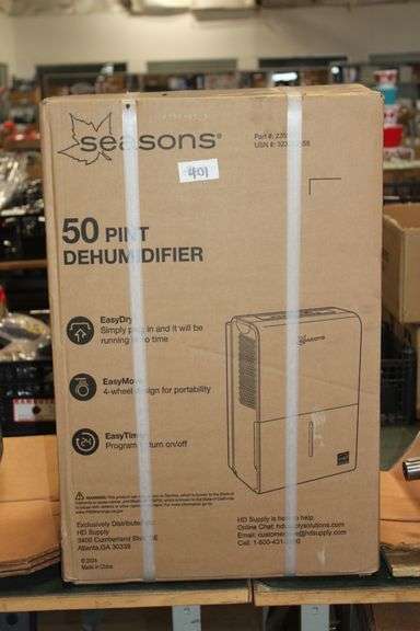 Brand new Seasons 50-Pint Dehumidifier 235304