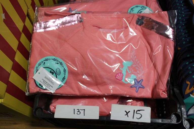 Brand New Camp X Disney's The Little Mermaid Collab Mostly 4T and 5T Flip Sequins Pink Sweatshirt New With Tags