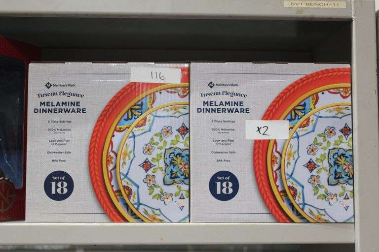 Brand new Members Mark Tuscan Elegance Melamine Dinnerware Set Of 18 For 6-Place Settings