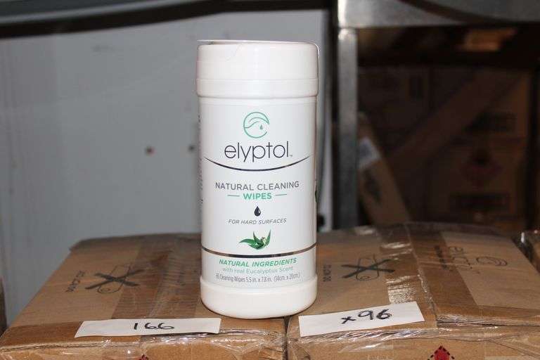 Elyptol Ehw060 Antimicrobial Hand Sanitizer Wipes With Real Eucalyptus Scent 60 Wipes Per Container Each 6.3"X7.8"