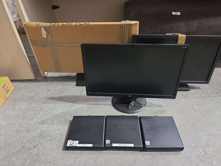 COMPLETE COMPUTER SET UP INCLD. 3 HP ELITEDESK 800 G6 MINI PC MODEL AX201NGW, HP 22" MONITOR HP 22UH, DELL 22" MONITOR MODEL E2422H, W/ BLUETOOTH KEYBOARD & MOUSE