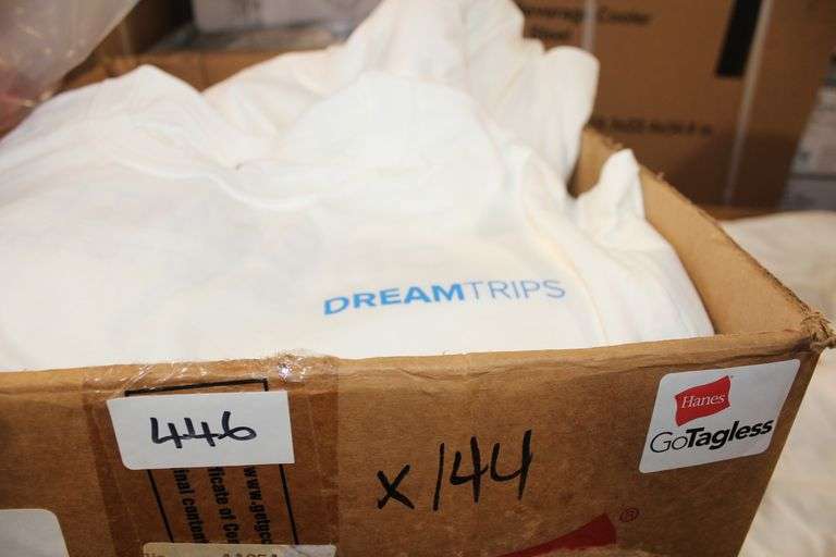 Hanes White Cotton Adult Medium Passport Graphic T-Shirt Tagless Sold Per Shirt