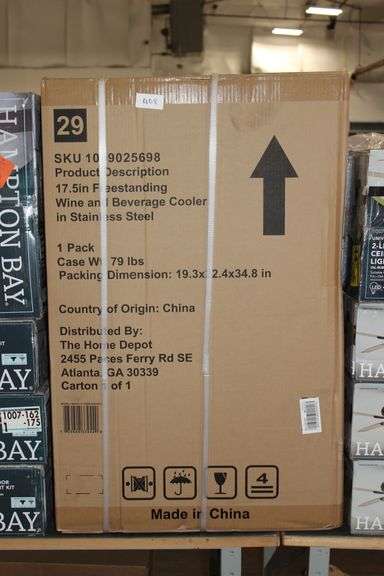 Brand new Vissani 1009025698 17.5" Freestanding Wine & Beverage Cooler In Stainless Steel, retails $300 each