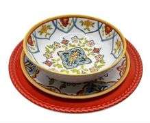 Brand new Members Mark Tuscan Elegance Melamine Dinnerware Set Of 18 For 6-Place Settings