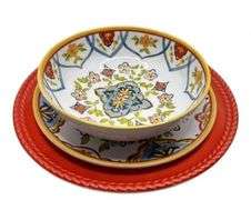 Members Mark Tuscan Elegance Melamine Dinnerware Set Of 18 For 6-Place Settings