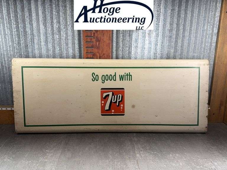 7UP CARDBOARD SIGN, 36W X 14T