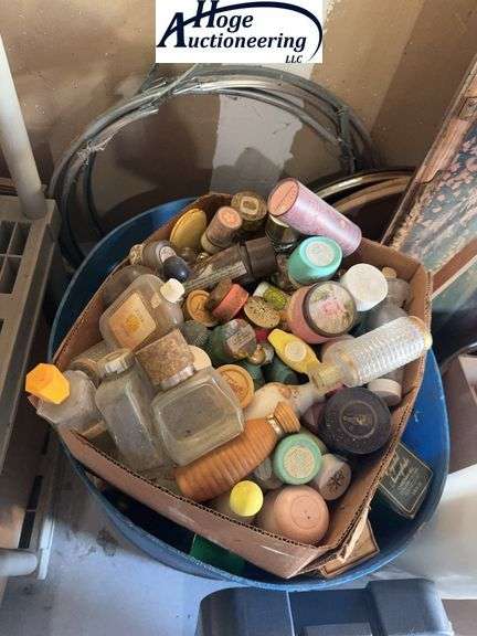 Framed picture, Avon items, plastic, crafting rings