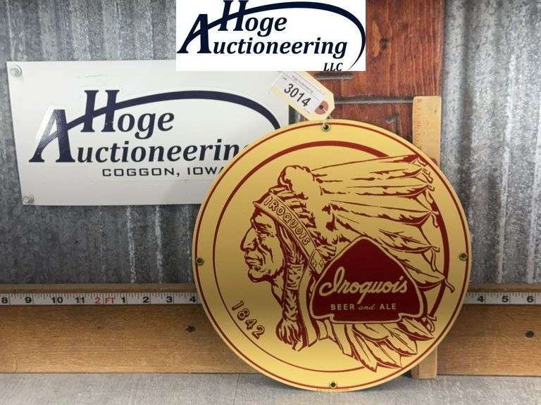 IROQUOIS ROUND METAL SIGN, 11"