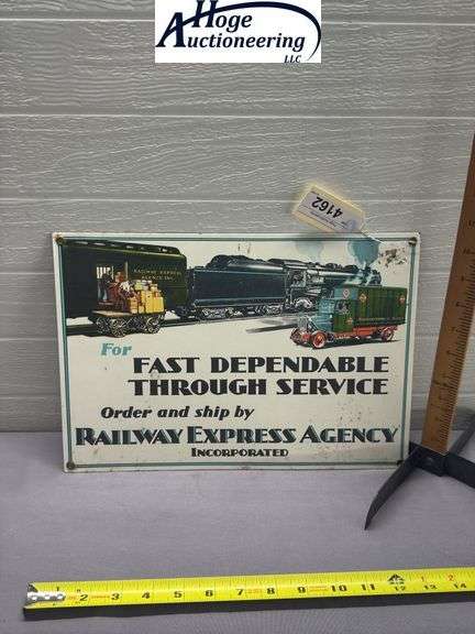 Railway Express Agency sign - porcelain style