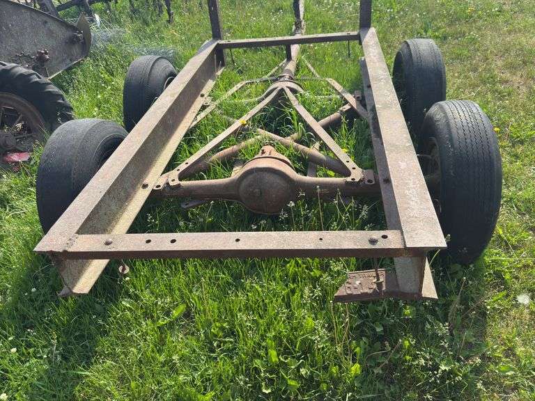 Homemade pin hitch trailer frame. 4x7.5ft