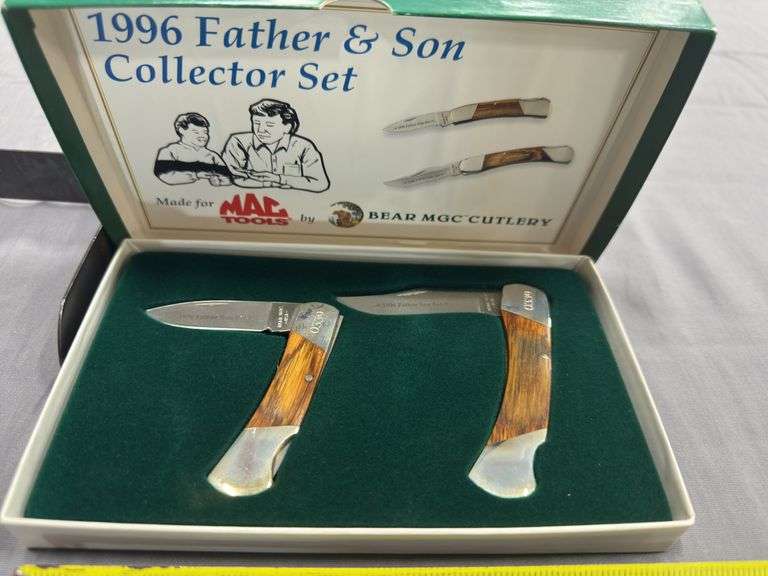 1996 Mac Tools by Bear MGC Cutlery 2-pc Father and Son