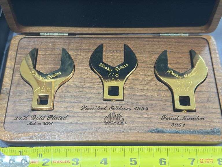 Mac Tools Collector’s Club limited edition 1994 3-pc crowfoot wrench set