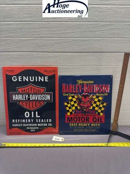 X2 - Harley-Davidson signs - tin