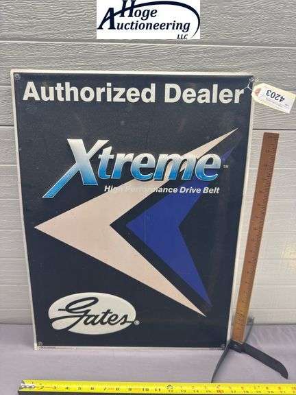 Gates Authorized Dealer Xtreme  High Performance Drive Belt sign - tin