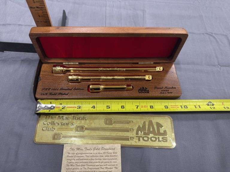 Mac Tools Collector’s Club limited edition SXE1991 3-pc gold extension set
