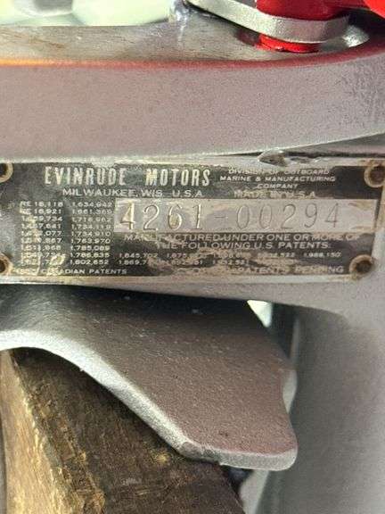 1937 Evinrude outboard  (stand not included)