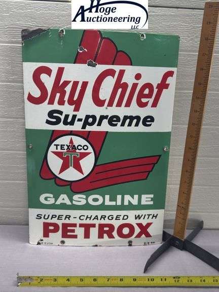 Texaco Sky Chief sign - porcelain type