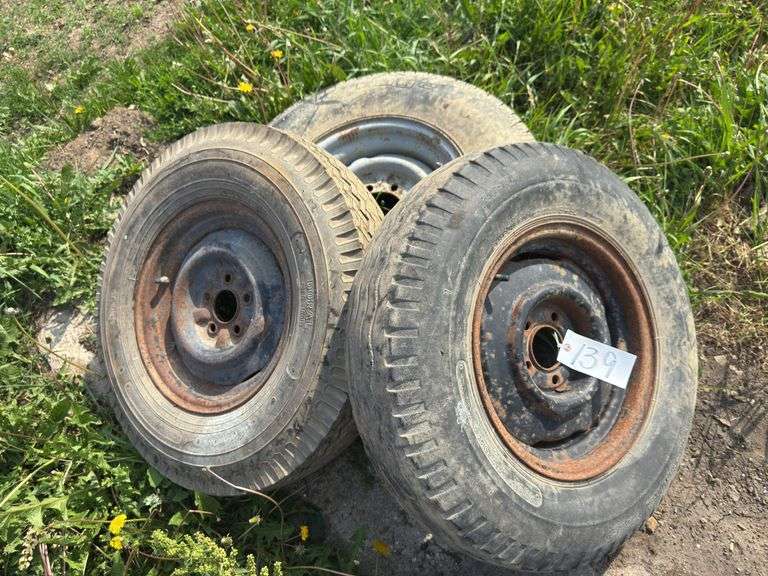3 tires w/rims. 2-7.00-15LT, 1- LT235/85R16
