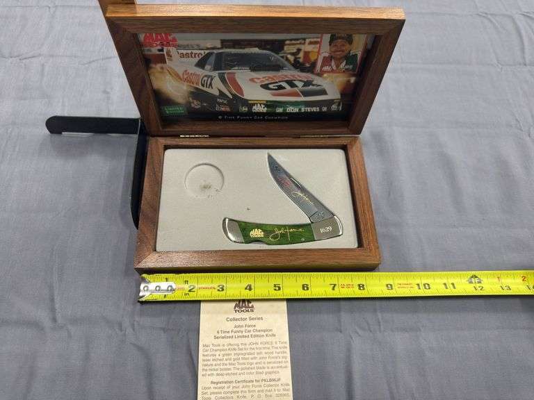 Mac Tools John Force pocket knife and case.
