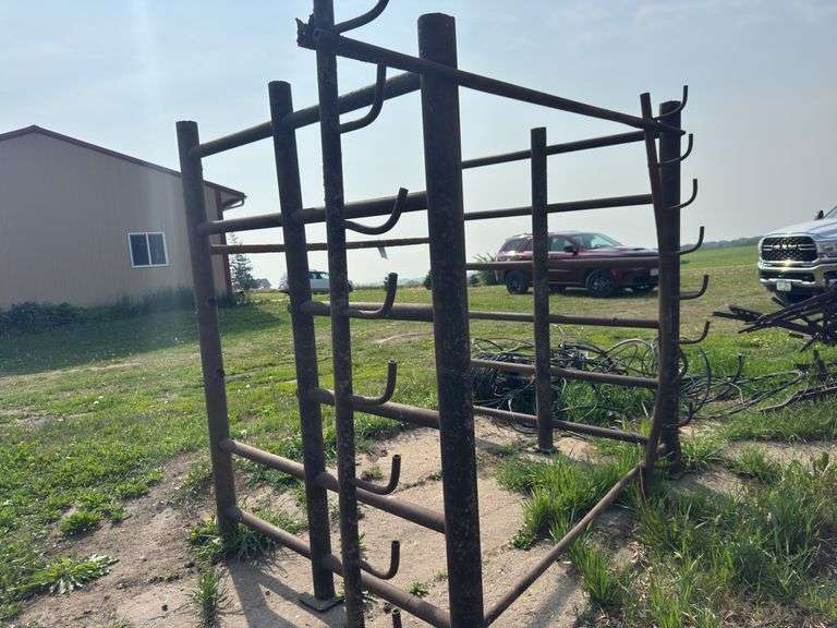 Steel rack, approx 7x6.5ft, 7ft tall