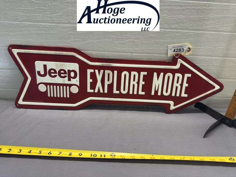 Jeep Explore More sign - tin