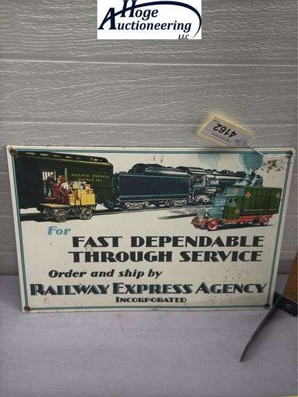 Railway Express Agency sign - porcelain style