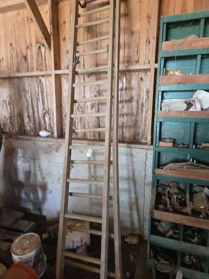 Wood extension ladders- 2 @ 10ft each