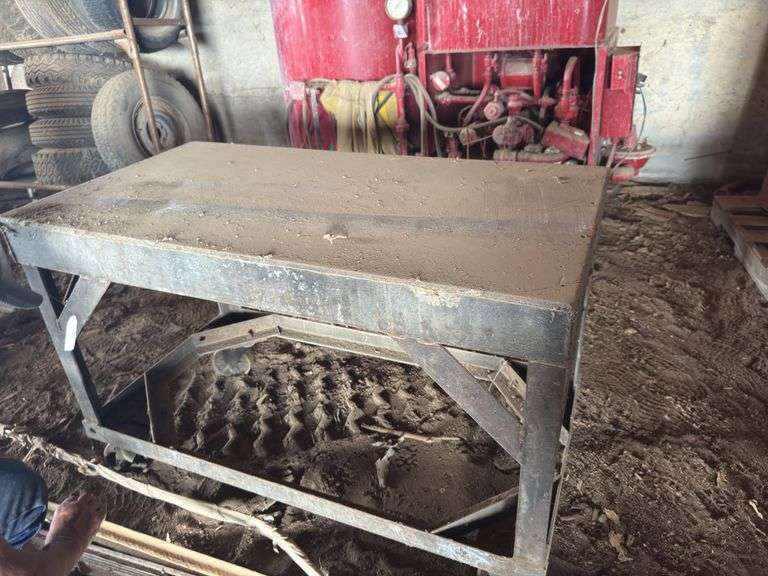 Steel cart on wheels- 2ftx 4ft L x 30"T